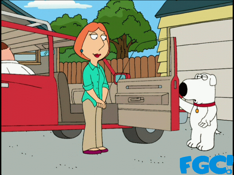 Brian and Lois Griffin on Family Guy